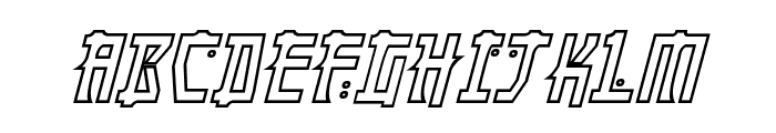 Manga Hollow Italic Font LOWERCASE