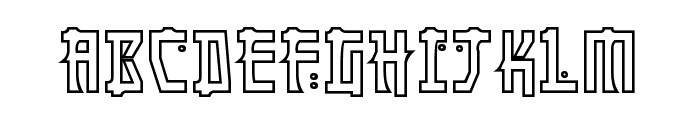 Manga Hollow Font LOWERCASE