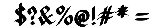 Manic Germanic Font OTHER CHARS