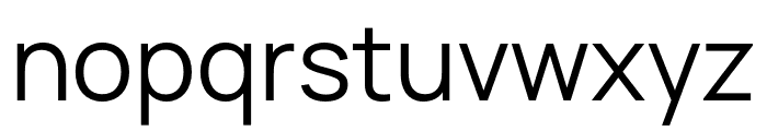 Manrope Regular Font LOWERCASE