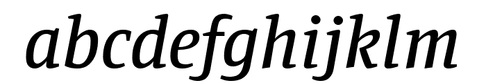 Manuale Medium Italic Font LOWERCASE