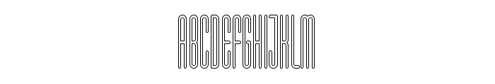 Marbellya Condensed Outline Font UPPERCASE