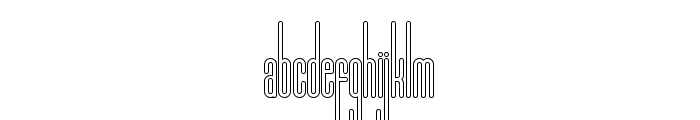 Marbellya Condensed Outline Font LOWERCASE