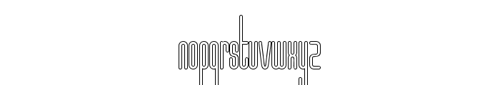Marbellya Condensed Outline Font LOWERCASE