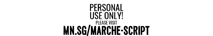 Marche Script PERSONAL USE Regular Font OTHER CHARS