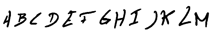 Marco_handwrite Regular Font UPPERCASE