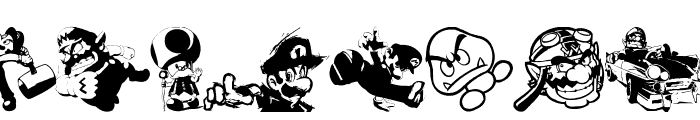 Mario and Luigi Font UPPERCASE