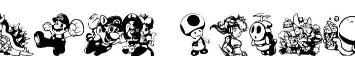 Mario and Luigi Font LOWERCASE