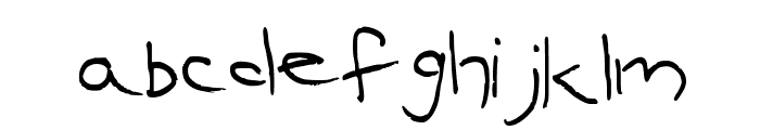 Mari's Handwriting Font LOWERCASE
