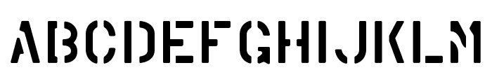 Marsh Stencil Regular Font LOWERCASE
