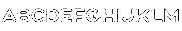 Maryson Outline PERSONAL USE Regular Font UPPERCASE