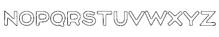Maryson Outline PERSONAL USE Regular Font UPPERCASE