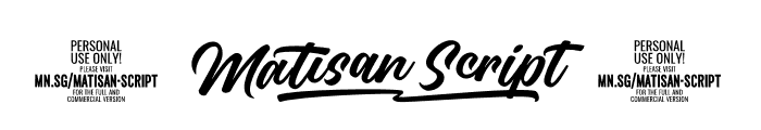 Matisan Script Alt PERSONAL Regular Font OTHER CHARS