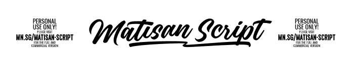 Matisan Script PERSONAL USE Regular Font OTHER CHARS