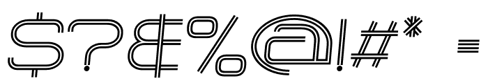 Matrix Pulse Slant Font OTHER CHARS