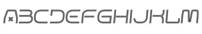 Matrix Pulse Slant Font UPPERCASE
