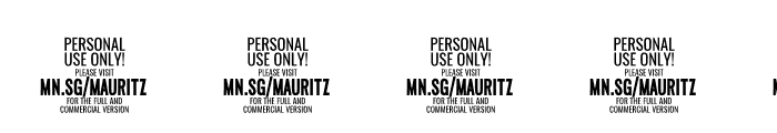 Mauritz Caps PERSONAL USE Bold Font OTHER CHARS