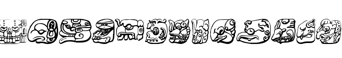 Mayan Font UPPERCASE