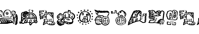 MayanMexicanSymbols Font UPPERCASE