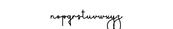 Mayfield Font LOWERCASE