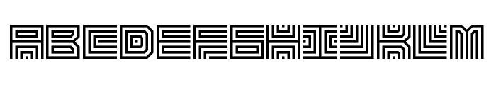 Maze Line Free Font UPPERCASE