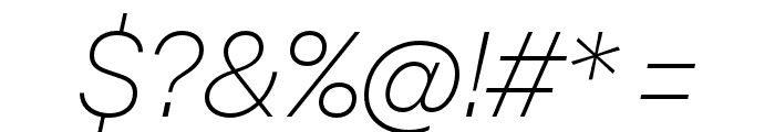 Mazin DEMO ExtraLight Italic Font OTHER CHARS