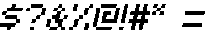 mac's Minecraft Italic Font OTHER CHARS