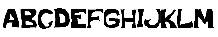 mano alzada Font UPPERCASE