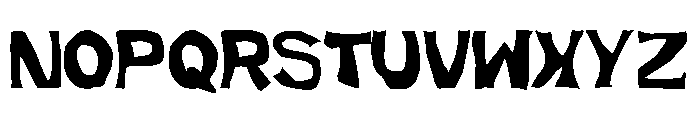 mano alzada Font UPPERCASE
