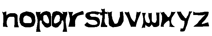 mano alzada Font LOWERCASE