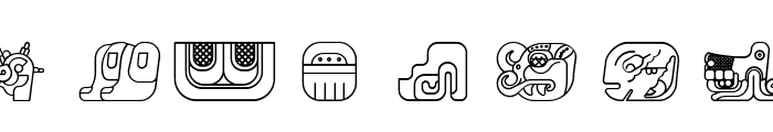mayan glyphs outline Regular Font OTHER CHARS
