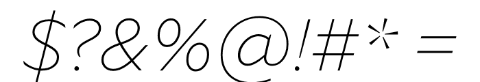 Mallory Standard Thin Italic Font OTHER CHARS