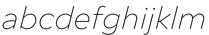 Mallory Standard Thin Italic Font LOWERCASE