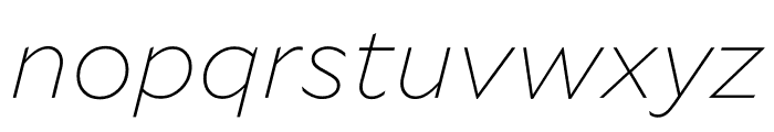 Mallory Standard Thin Italic Font LOWERCASE