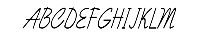 Manchurian-CondensedItalic Font UPPERCASE