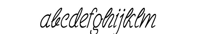 Manchurian-CondensedItalic Font LOWERCASE