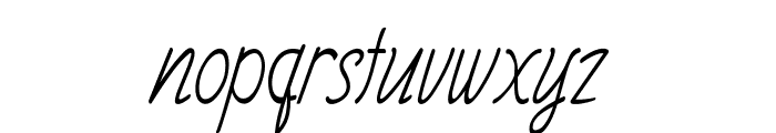 Manchurian-CondensedItalic Font LOWERCASE