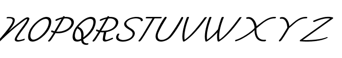 Manchurian-ExpandedItalic Font UPPERCASE