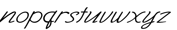 Manchurian-ExpandedItalic Font LOWERCASE