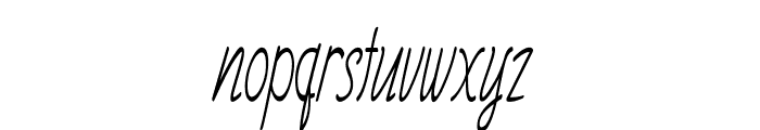 Manchurian-ExtracondensedItalic Font LOWERCASE