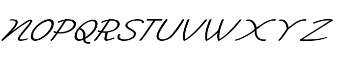 Manchurian-ExtraexpandedItalic Font UPPERCASE