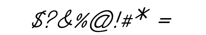 Manchurian-Italic Font OTHER CHARS