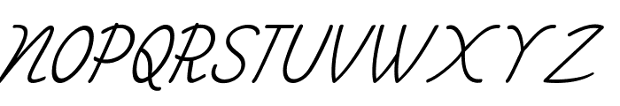 Manchurian-Italic Font UPPERCASE