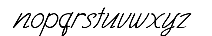 Manchurian-Italic Font LOWERCASE