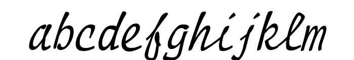 Manuscript Condensed Italic Font LOWERCASE