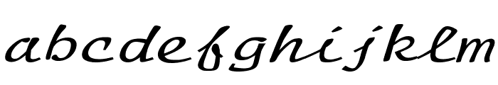 Manuscript Extended Italic Font LOWERCASE