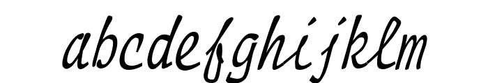 Manuscript Thin Italic Font LOWERCASE