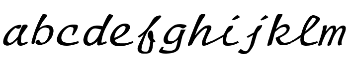 Manuscript Wide Italic Font LOWERCASE