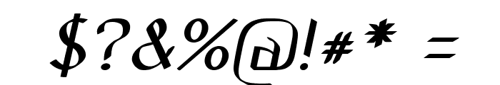 Manzega-BoldItalic Font OTHER CHARS