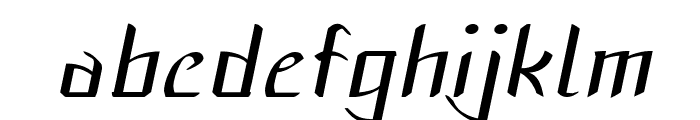 Manzega-BoldItalic Font LOWERCASE